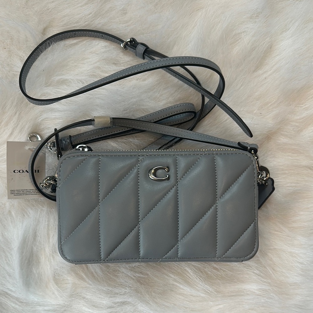Coach Gray Quilted Crossbody Bag